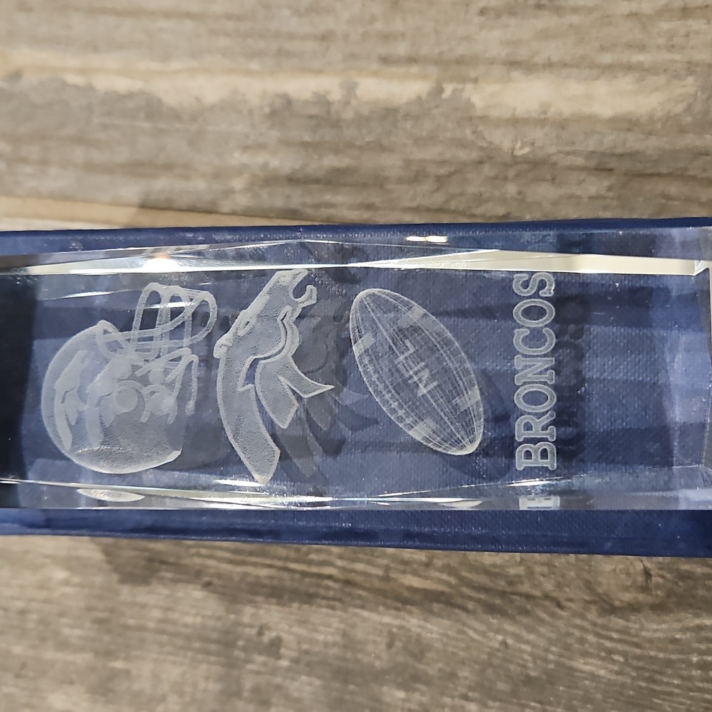 Denvers Broncos Glass Art